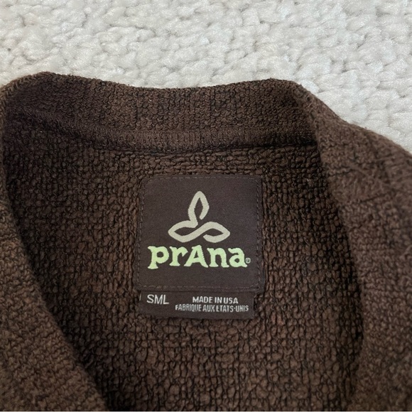 Prana Terrycloth Sweatshirt Sweater Top Warm Layer Outdoor small made in USA - Picture 4 of 8